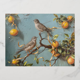 Sparrows - Postales de Relieve metalizado