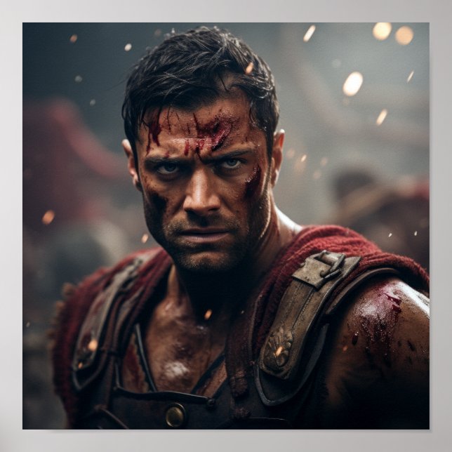 Spartacus Warrior Poster | Prin de arte de gladiad (Frente)