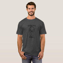Spartan Thug - Camiseta negra básica para hombres