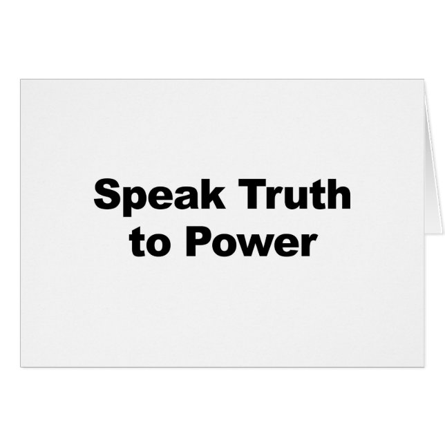 Speak Truth To Power (Anverso (Horizontal))