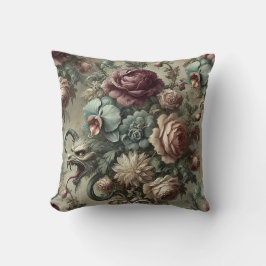 Spellhound - Cojín decorativo barroco floral gótic