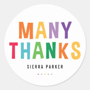 Spelling Out Fun Graduation Gracias Pegatinas