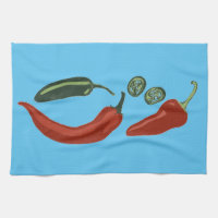 Spicy chiles jalapeno toalla de cocina