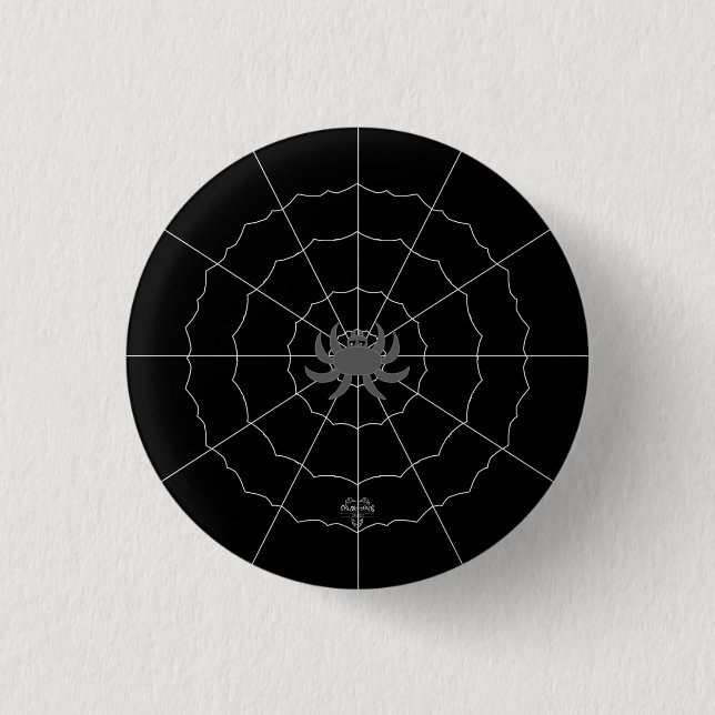 Spider chonky en botón web (Anverso)