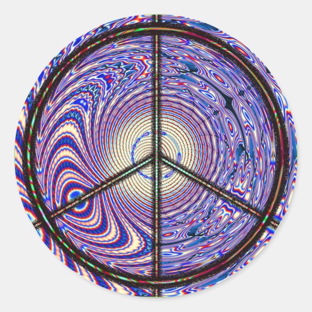 Spider Peace Sign pegatina (Anverso)