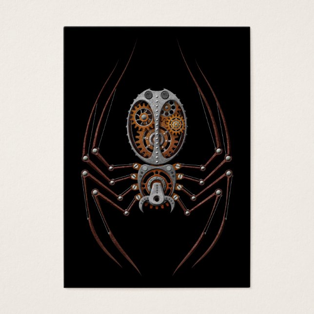 Spider Steampunk, fondo negro (Frente)