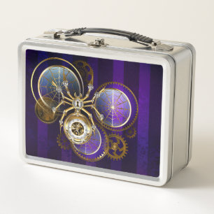 Spider Steampunk sobre fondo morado