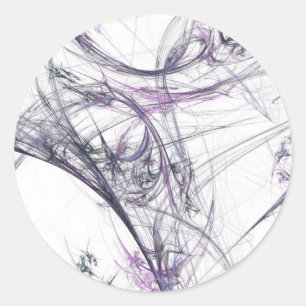 Spider Web Fractal BackgroundRound Pegatina