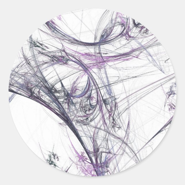 Spider Web Fractal BackgroundRound Pegatina (Anverso)