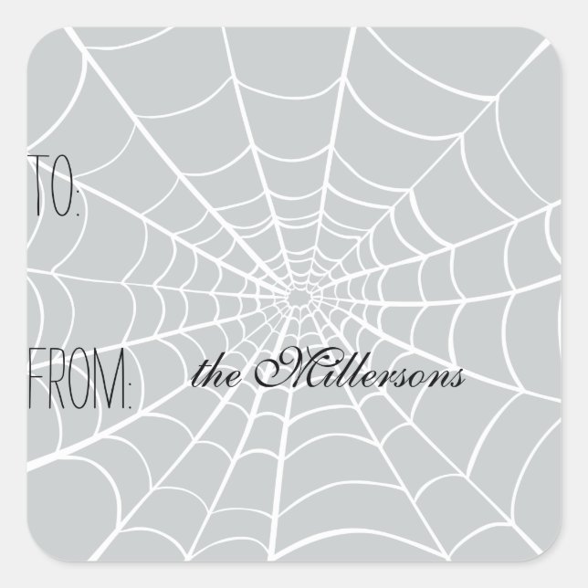 Spider Web Gift Etiqueta (Anverso)