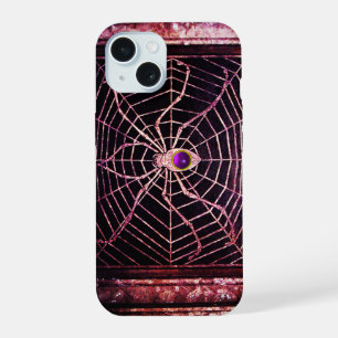 SPIDER Y WEB Púrpura Gemstone Negro