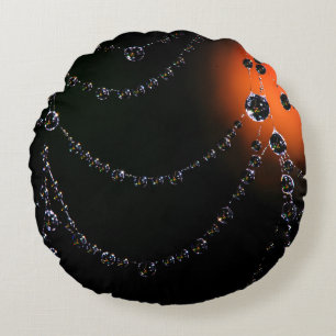 Spiderweb joyas de lanzamiento redondo almohada