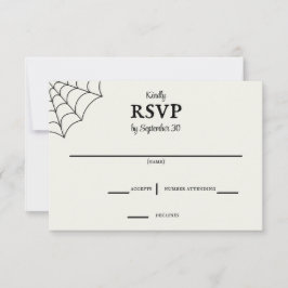 Spiderwebs Boda gótica blanca y negra RSVP
