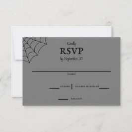 Spiderwebs Boda gótica negra y gris RSVP