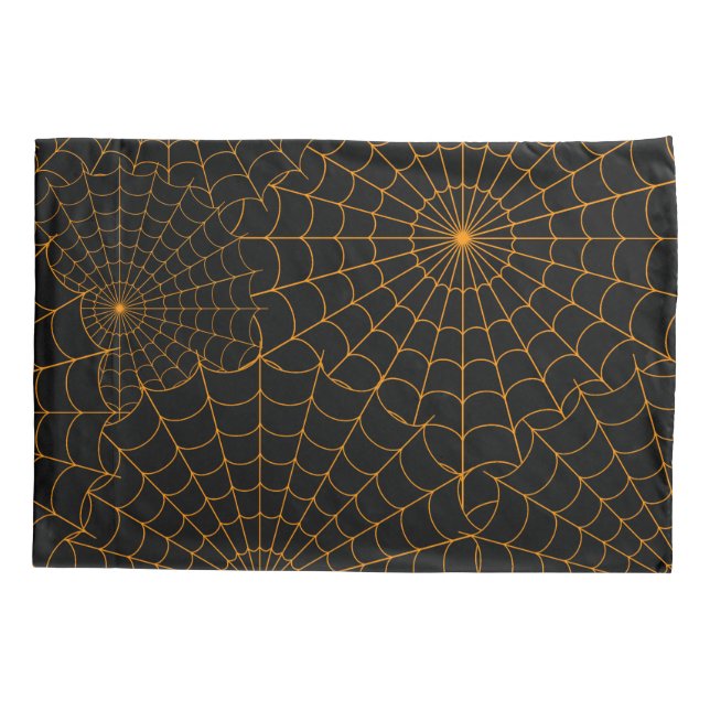 Spiderwebs Halloween Pillow Funda (Reverso)