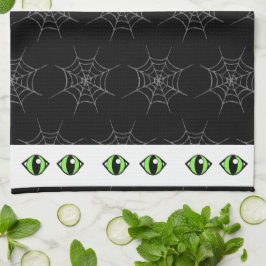 Spiderwebs y toalla de cocina para ojos grandes