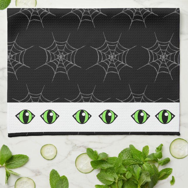 Spiderwebs y toalla de cocina para ojos grandes (Doblado)