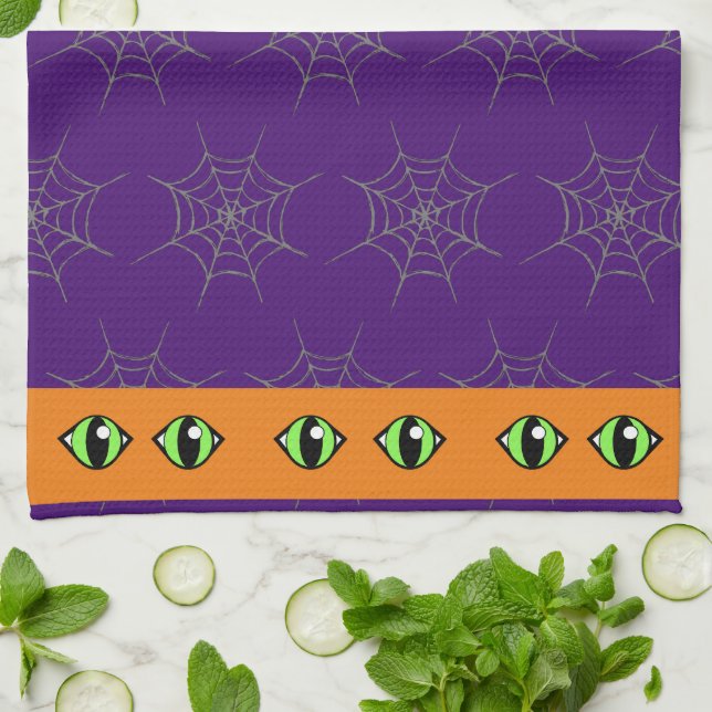 Spiderwebs y toalla de cocina para ojos grandes (Doblado)