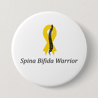 Spina Bifida Warrida Botón Pin Con Cinta Amarilla