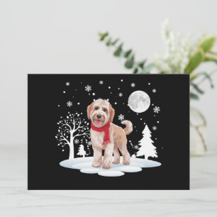 Spinone Italiano Bajo la Luz de la Luna Navidad Ni