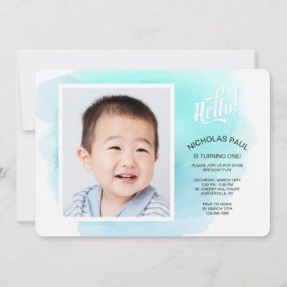 Splash of Color Photo Invitación
