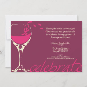 Splashing invitación a la fiesta Merlot