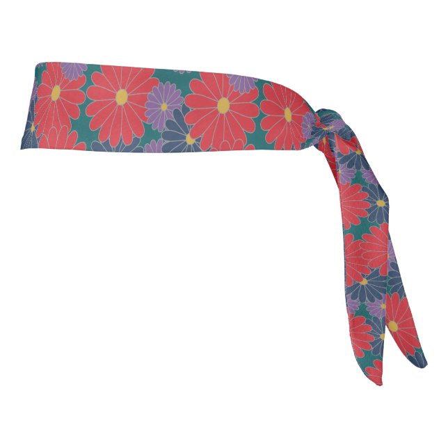 Splashy Fall Floral Athletic Headband (Girar 90)