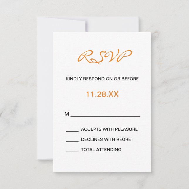 Splashy Monograma Wedding RSVP (Anverso)