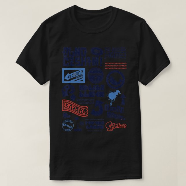 Splatoon Kanji Logo Mash Up Camiseta Poster (Diseño del anverso)