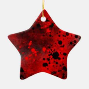 Splatter rojo y negro Decoración cerámica