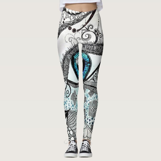 SplendidLee - Abstract Eye Art Print Leggings (Anverso)