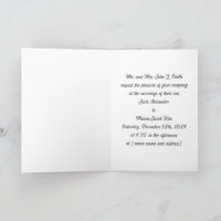 Splendor tradicional - Tarjeta Boda de estilo Rega