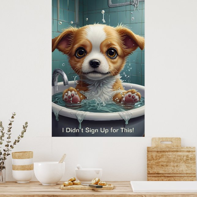 Splish Splash Cute Posters graciosos con citas (Cocina)