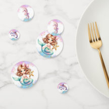 Splish Splash Mermaid Plain Fiesta Table Confetti