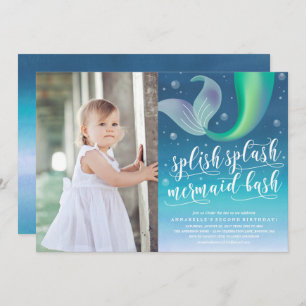 Splish Splash Sirvienta Bash Invitación al cumplea