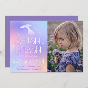 Splish Splash Whimsical Sparkly Invitación a la si