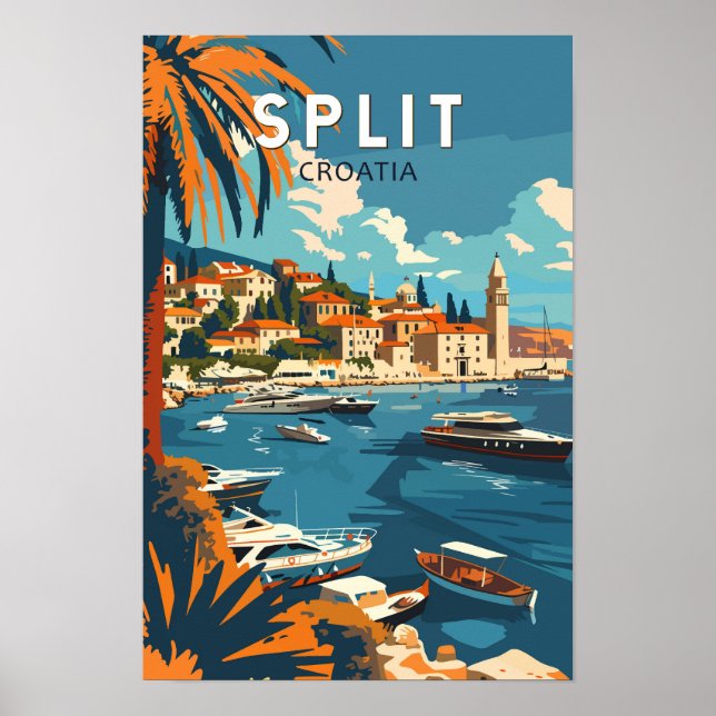 Split Croacia Viaje Arte Vintage (Frente)