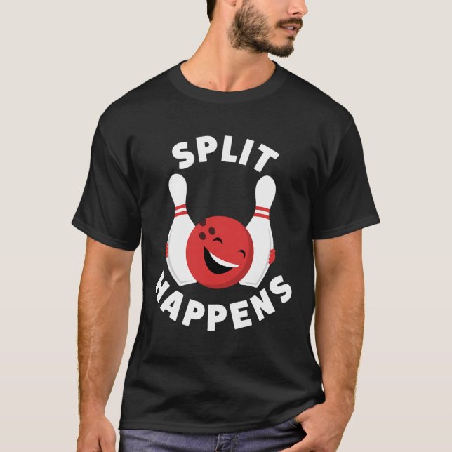 Split Ocurre Graciosamente Camisa De Boliche Para  (Anverso)