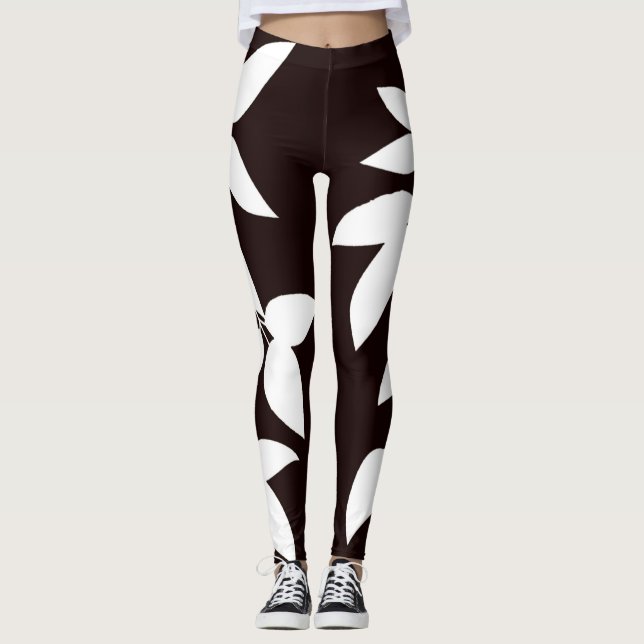 SPNP_White Leaves Leggings (Anverso)