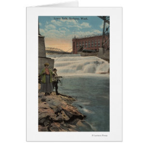 Spokane, WA - pesca de los pares en caídas más