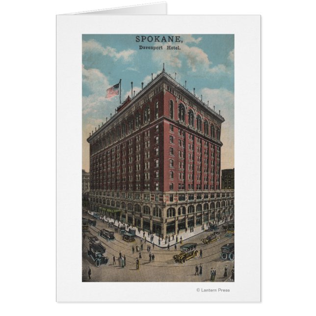 Spokane, WA - Vista del Hotel Davenport (Frente)