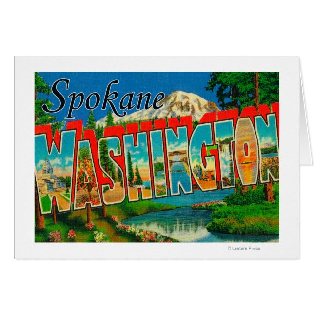 Spokane, Washington - Escenas de letras grandes (Anverso (Horizontal))