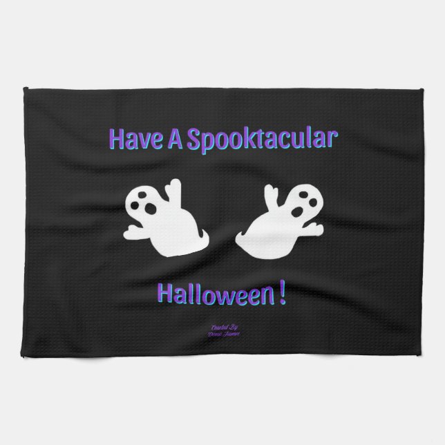 Spooktacular Ghosts Kitchen Toalla (Horizontal)