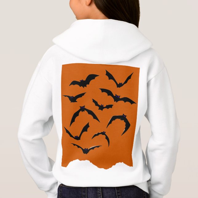 Spooky bats modernos y felices niños de Halloween (Reverso)