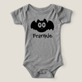 Spooky Black Bat Halloween Nombre personalizado
