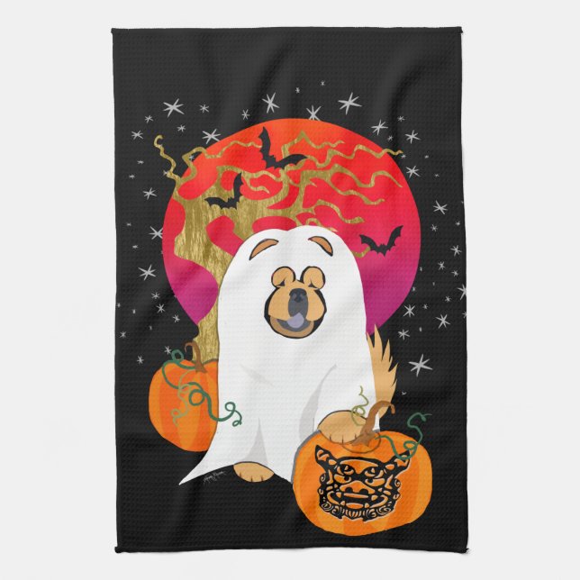 SPOOKY BOO-DOG - Toallas de cocina (Vertical)