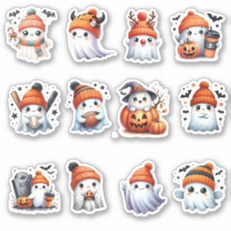Spooky Cute Ghost Pegatina Collection