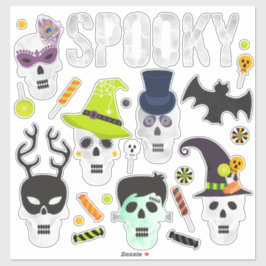 Spooky Cute Halloween Variety Pegatina Sheet