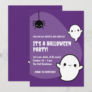 Spooky Cute Kawaii Halloween Ghost Fiesta