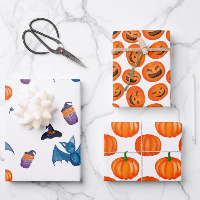 Spooky Delights Halloween Diseño Papel envuelto Sh (Anverso)